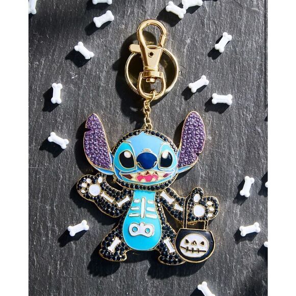 Baublebar Disney stitch skeleton costume Halloween 2D bag charm/keychain glow - Picture 1 of 6